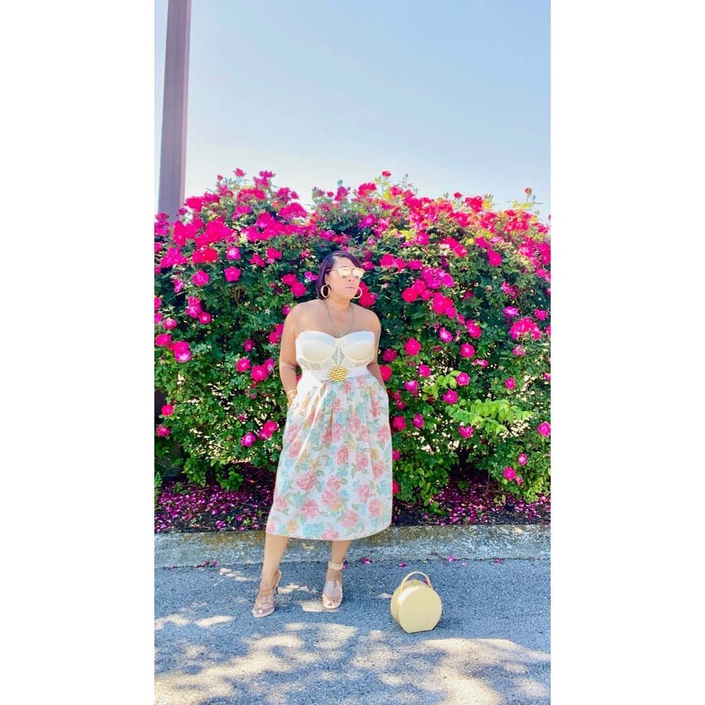 Vintage Floral Maxi Skirt